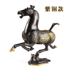 INPHIC-開運 開光純銅馬擺件銅馬踏飛燕助官運旺事業平步青雲風水擺件
