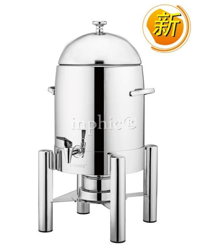 INPHIC-全不鏽鋼圓柱腳牛奶鼎果汁頂果汁壺自助餐10.5升牛奶咖啡容器