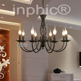 INPHIC-歐式吊燈 鐵藝燈蠟燭吊燈 客廳吊燈 餐廳臥室吊燈燈具