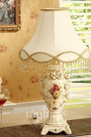 INPHIC-歐式奢華陶瓷檯燈 客廳臥室床頭田園復古裝飾擺件 高檔結婚禮物