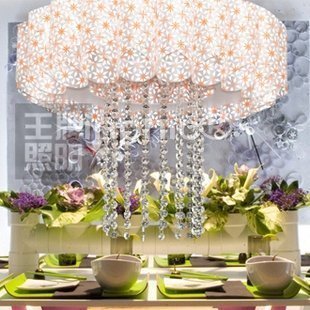 INPHIC-現代簡約橙色碎花圖案吸頂燈客廳燈臥室燈圓形餐廳燈具燈飾