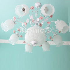 INPHIC-超美 田園燈韓式燈陶瓷花燈鐵藝花草燈客廳燈 特惠