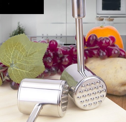 INPHIC-廚房用品敲肉錘大款 家用做鬆肉牛排錘 不鏽鋼豬排碎肉錘 不鏽鋼原色