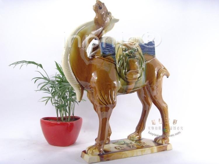 INPHIC-五福臨門大駱駝 唐三彩陶瓷駱駝擺飾辦公室家居飾品