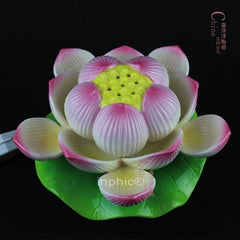 INPHIC-5吋陶瓷佛供燈 蓮花燈 佛燈 七彩蓮花燈 教用品陶瓷