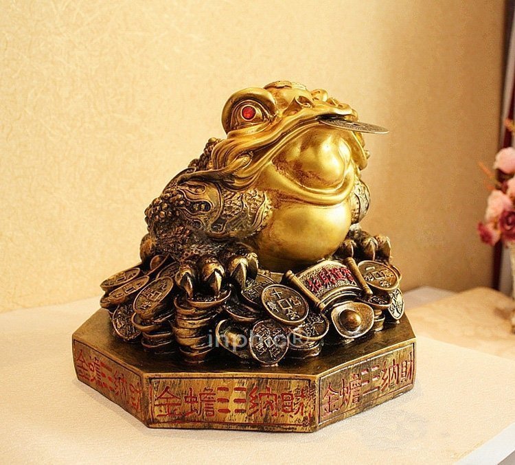 INPHIC-開運 樹脂金蟾招財 吸財擺件 鎮宅家居工藝品風水擺設