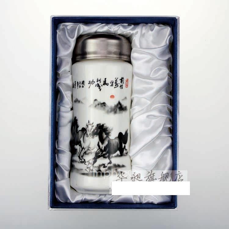 INPHIC-陶瓷杯潑墨馬到成功保溫杯 公司會議