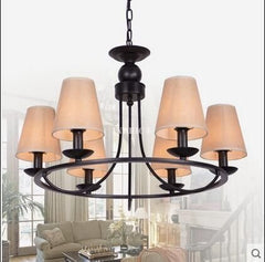 INPHIC-美式鄉村吊燈 地中海吊燈客廳餐廳臥室創意布藝燈具瑪蒂娜吊燈 6頭