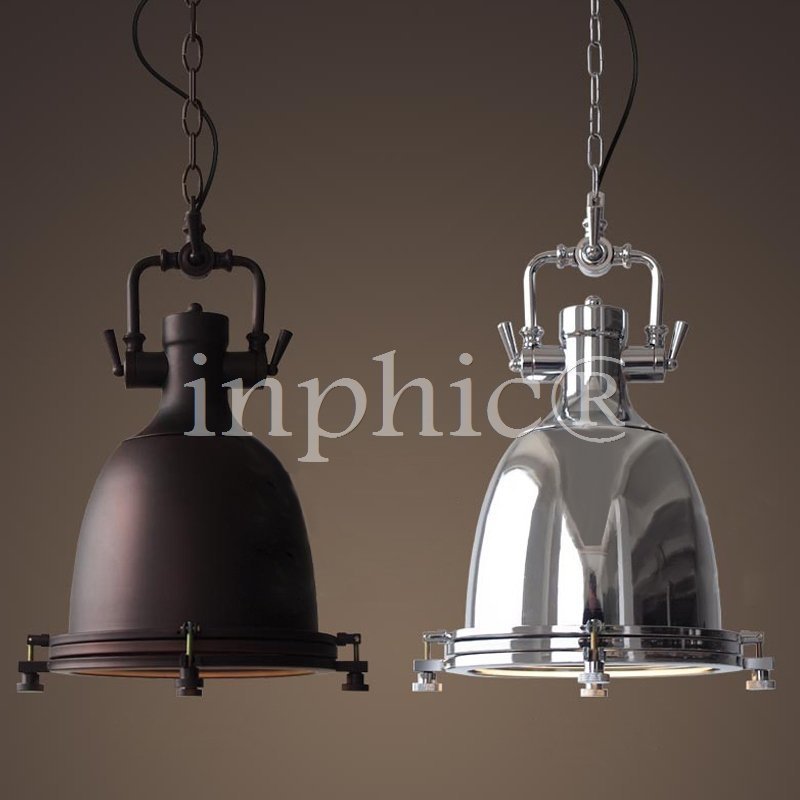 INPHIC-loft歐式復古工礦餐廳鐵藝吊燈美式工業風重金屬後羅伯斯吊燈 小型金古銅色
