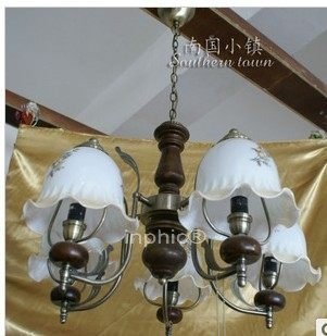 INPHIC-歐式地中海風格燈具 客廳臥室餐廳垂吊木質燈柱簡約時尚吊燈