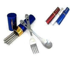 INPHIC-【便攜式不鏽鋼折疊筷子勺叉三件套】燒烤戶外裝備露營用品