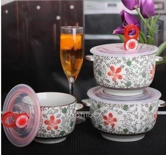 INPHIC-日式餐具和風式保鮮碗三件套餐飲用具密封保鮮容器