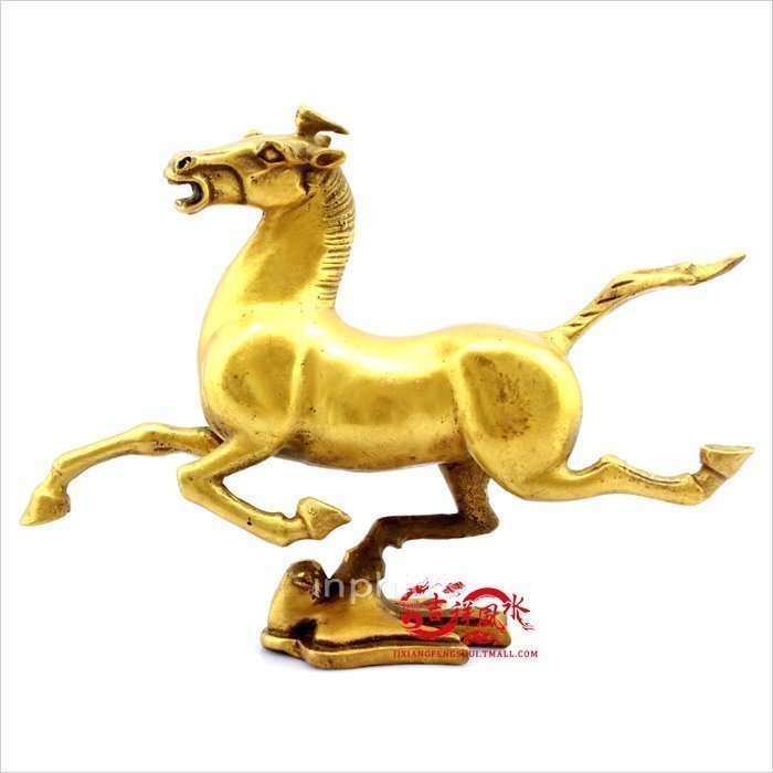 INPHIC-開運 寶馬雕鞍金卡 屬馬人開運吉祥物擺件 開光家居飾品工藝品