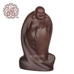 INPHIC-宗教 黑檀木雕彌勒佛 五福臨門 笑佛工藝品  辦公