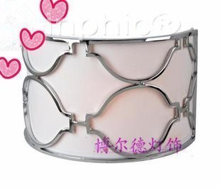 INPHIC-電鍍布藝壁燈 走廊門廳走道樓梯間壁燈 白色布藝半壁燈