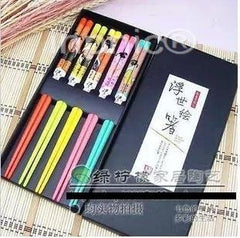 INPHIC-餐具 外銷日本 仕女圖 浮世繪 五色 套裝 筷子