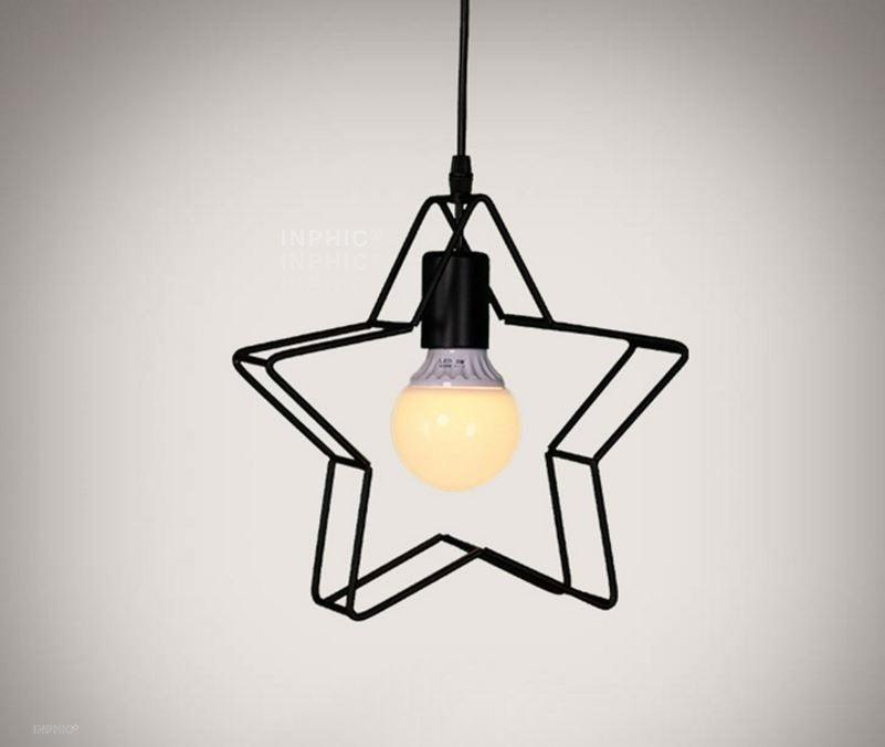 INPHIC首選燈具-北歐復古吊燈/創意個性鐵藝吊燈/吧臺走道餐廳臥室櫥窗陽臺吊燈/星星藝術吊燈/創意吊燈/吊燈