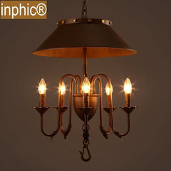 INPHIC-loft創意吊燈工業鐵藝咖啡廳吧臺餐廳懷舊復古傘狀吊燈
