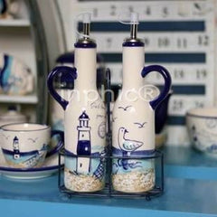 INPHIC-地中海風一套二個陶瓷油瓶 油壺 地中海風格 海洋創意廚房用品