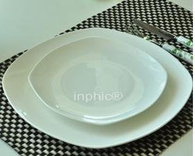 INPHIC-歐式純白色優質高檔骨瓷餐具西餐盤子方形蛋糕.