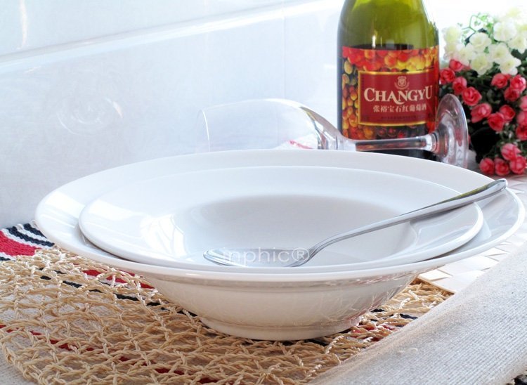 INPHIC-螺旋草帽碗 白絲湯盤 湯碗 義大利麵碗