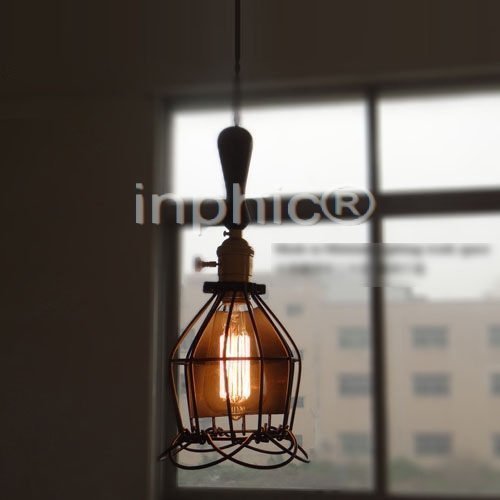 INPHIC-復古鐵藝燈罩美式鄉村風格餐廳酒吧臺咖啡館工業倉庫木吊燈