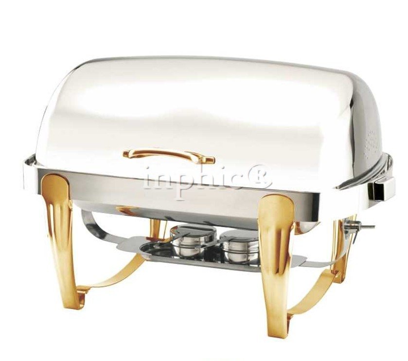 INPHIC-鍍鈦方形全翻蓋自助餐爐 自助餐爐（附阻尼鉸）