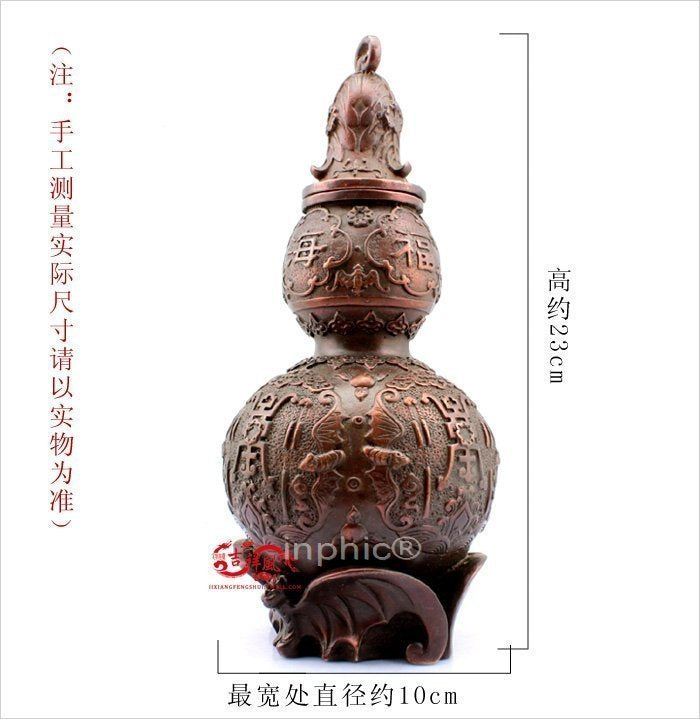 INPHIC-開光純銅大福山壽海葫蘆擺件 開口葫蘆 福祿貴 化煞平安葫