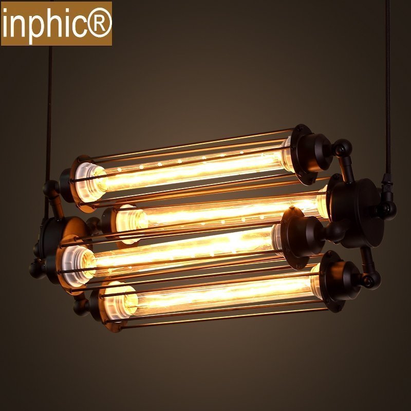 INPHIC-loft美式鄉村復古工業風餐廳吧臺創意朋克橫式吊燈