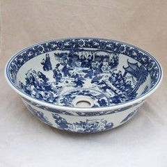 INPHIC-景玉軒 青花百子圖 藝術 洗面盆 陶瓷盆 洗手盆