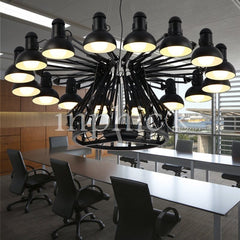 INPHIC-書桌燈餐廳吧吊燈飾辦公室會議室吊燈具蜘蛛吊燈 9頭黑色