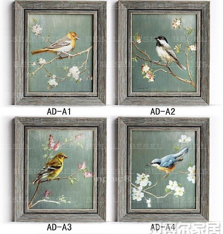 INPHIC-現代簡約 鳥兒花卉視覺圖案 高檔裝飾畫  畫框