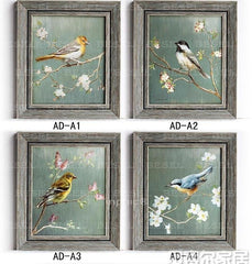 INPHIC-現代簡約 鳥兒花卉視覺圖案 高檔裝飾畫  畫框