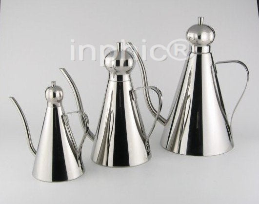 INPHIC-不鏽鋼錐型油瓶 防漏油瓶 醋瓶 醬油瓶 美式壺 廚房好幫手