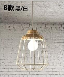 INPHIC-北歐創意個性吧臺藝術咖啡廳餐廳鐵藝吊燈LOFT工業復古網狀吊燈 B款