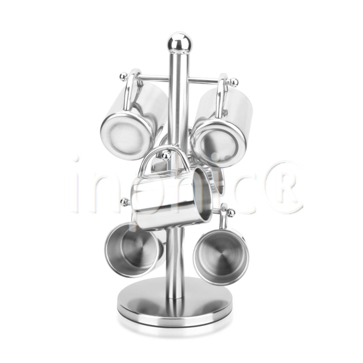 INPHIC-茶具 雙層不鏽鋼水杯七件套 咖啡杯 馬克杯套杯配架 杯子結婚