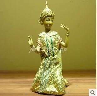 INPHIC-宗教 東南亞風格 工藝品家居擺飾 泰國佛像 傢俱裝飾品 酒吧 跪姿公主