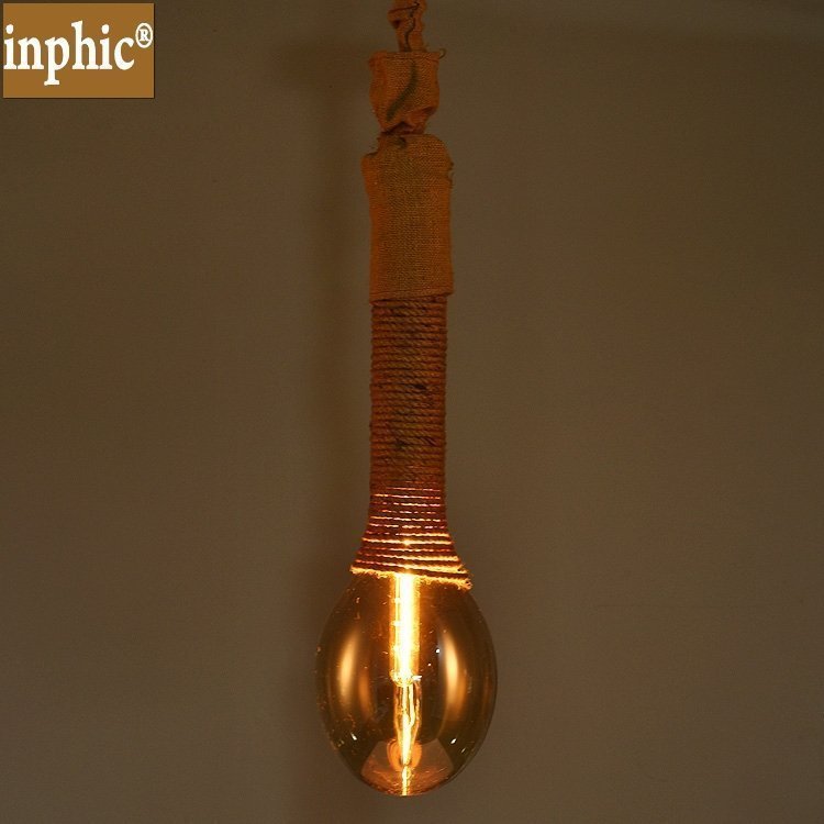 INPHIC-美式簡約麻繩吊燈復古創意玻璃吊燈餐廳臥室書房客廳酒吧臺裝飾燈