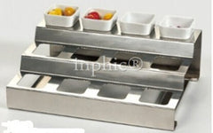 INPHIC-不鏽鋼調味盅架 自助餐層架 方形梯形三層調味盅架 酒店用品