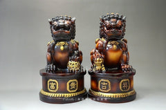 INPHIC-宗教 中式家居裝飾工藝品 獅子風水擺件 鎮宅化煞 (一對)