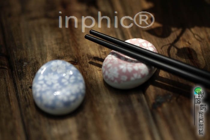 INPHIC-陶瓷餐具櫻花小丸子筷子架創意 6個組