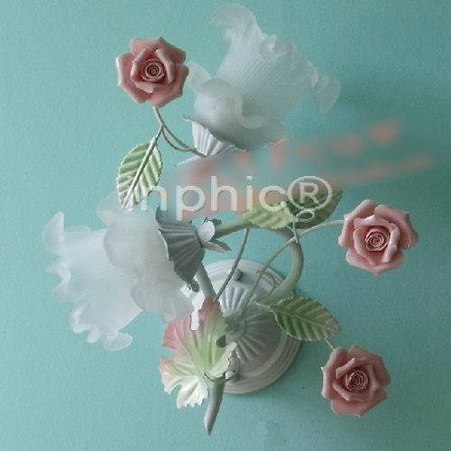 INPHIC-韓式燈田園燈陶瓷花燈雙頭壁燈走道燈