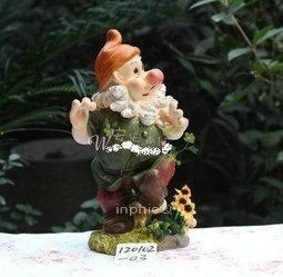 INPHIC-創意田園樹脂工藝品 家居裝飾人物擺設件 白雪公主精靈老公小矮人