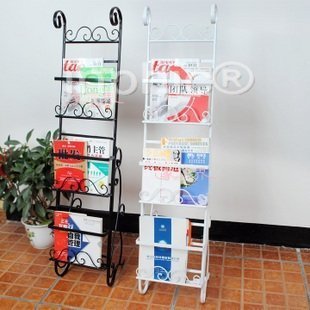 INPHIC-落地書架現代簡約書報架雜誌架辦公室報刊架黑白一套