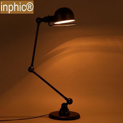 INPHIC-loft復古工業風書房床頭檯燈書房雙節長機械手臂檯燈