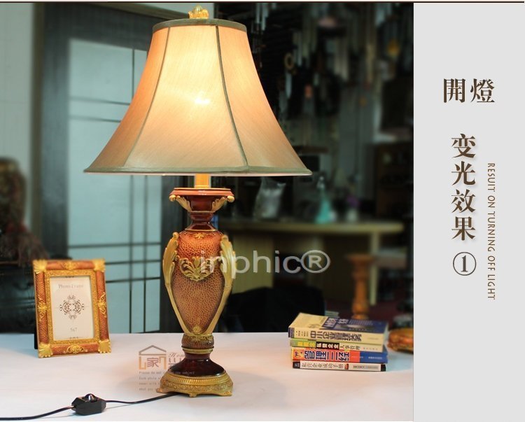 INPHIC-歐式古典檯燈擺飾大型美式燈飾可調光臥室床頭燈別墅燈具