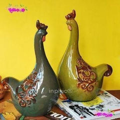 INPHIC-家居工藝品擺飾 園藝庭院裝飾 小動物 陶瓷招財胖公雞