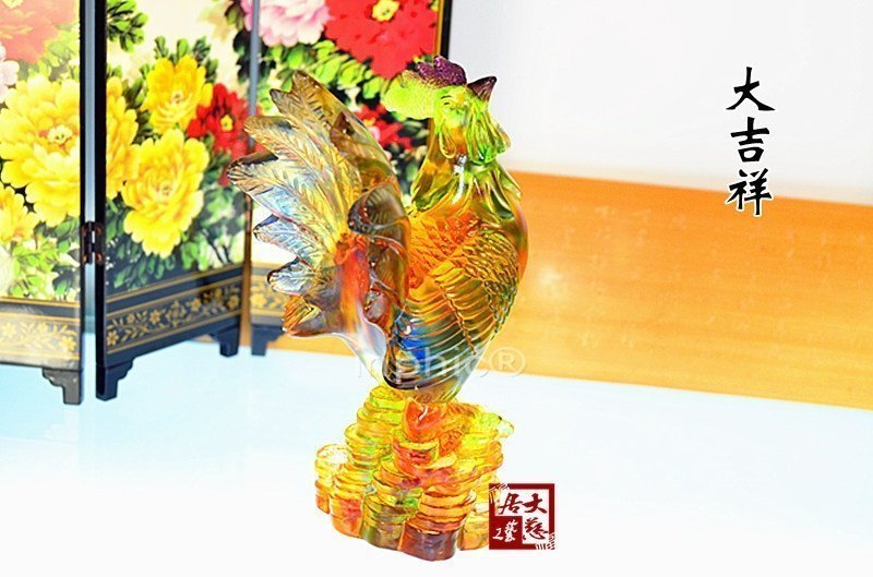 INPHIC-開運 開光擺件琉璃吉祥家居平安飾品大吉祥雞大吉大利擺設