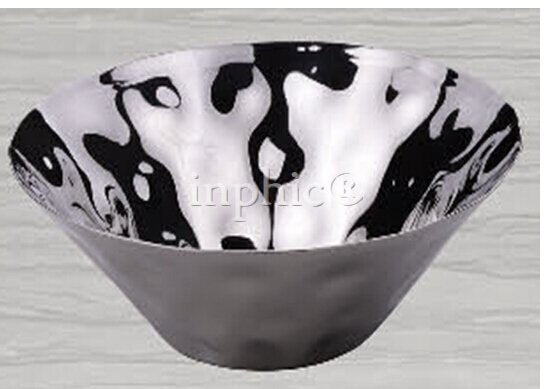 INPHIC-高級不鏽鋼錘印斜口碗 沙拉碗 水果點心盆架 自助餐酒店用品