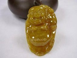 INPHIC-宗教 無上至尊～完美老種全膠感滿帝王黃翡翠逍遙佛送證書8